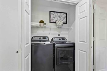 In-home full size washer and dryer set